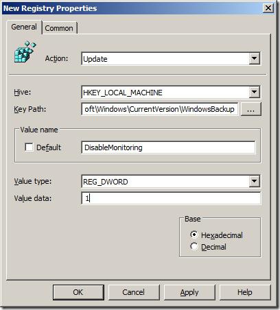 konfigūravimas archyvavimo sistemoje "Windows 7"