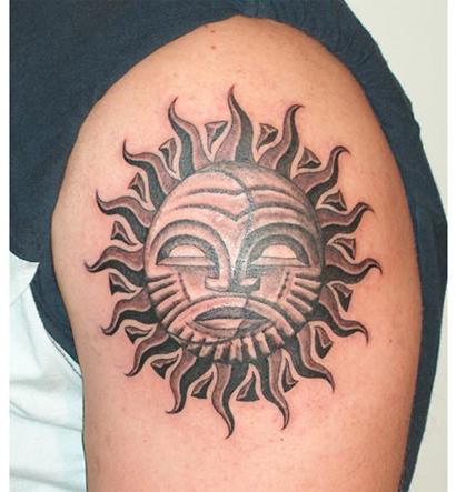 Koks tatuiruočių saulė